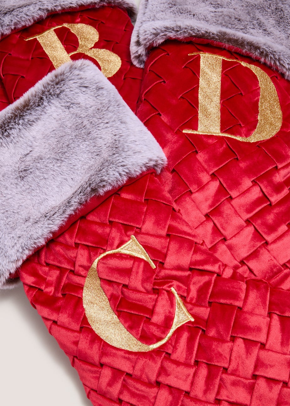 Red Alphabet Stocking