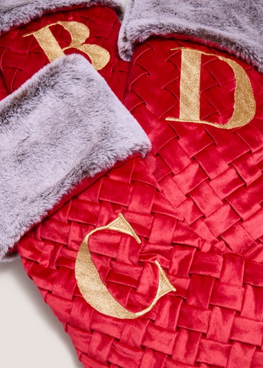 Red Alphabet Stocking