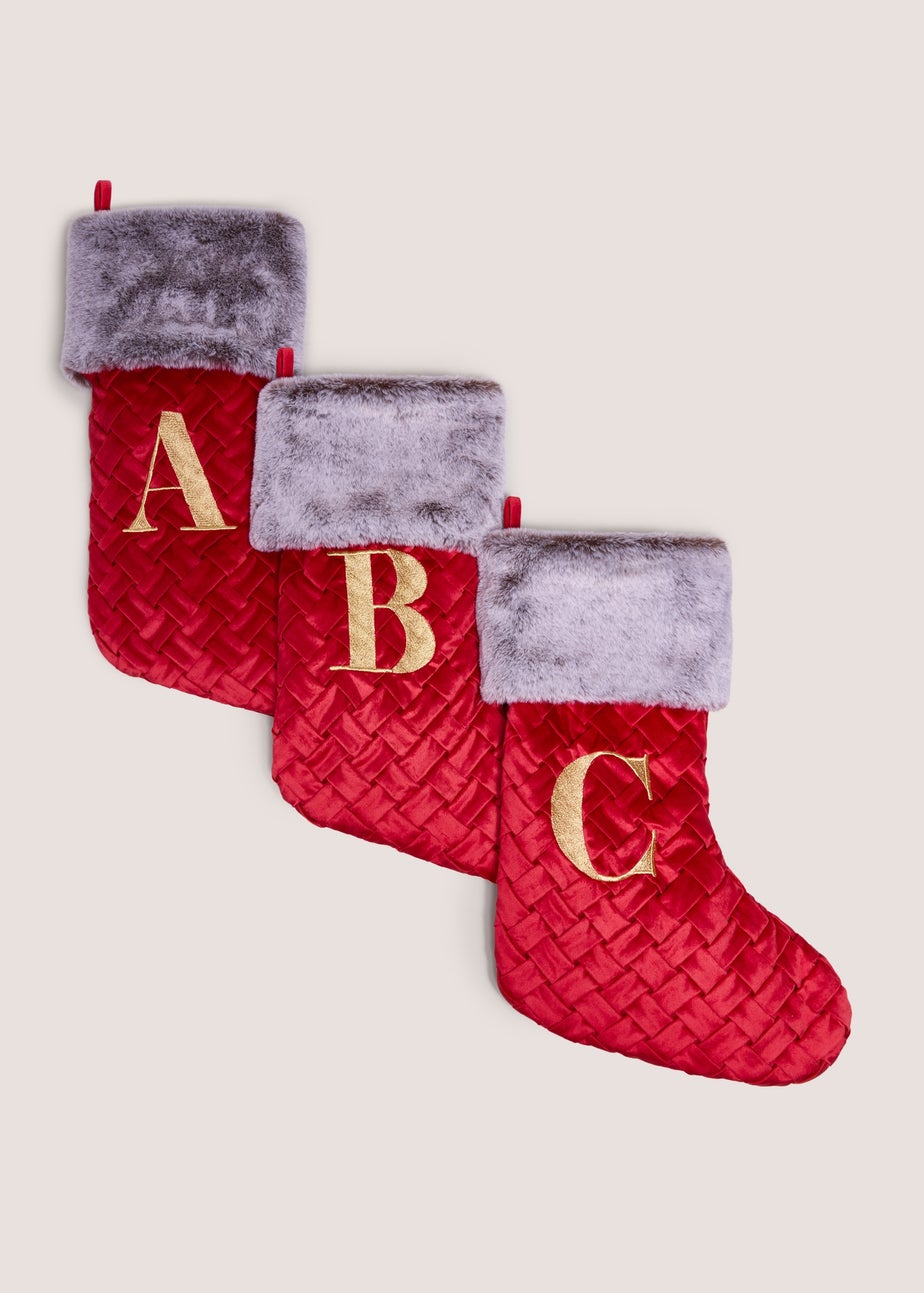 Red Alphabet Stocking