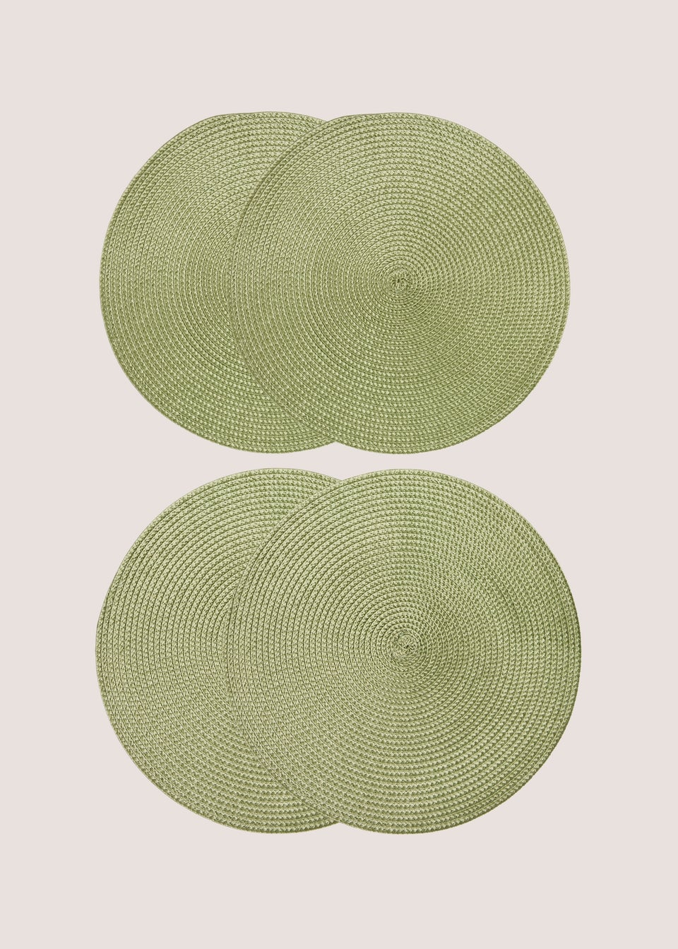4 Pack Green Woven Placemats