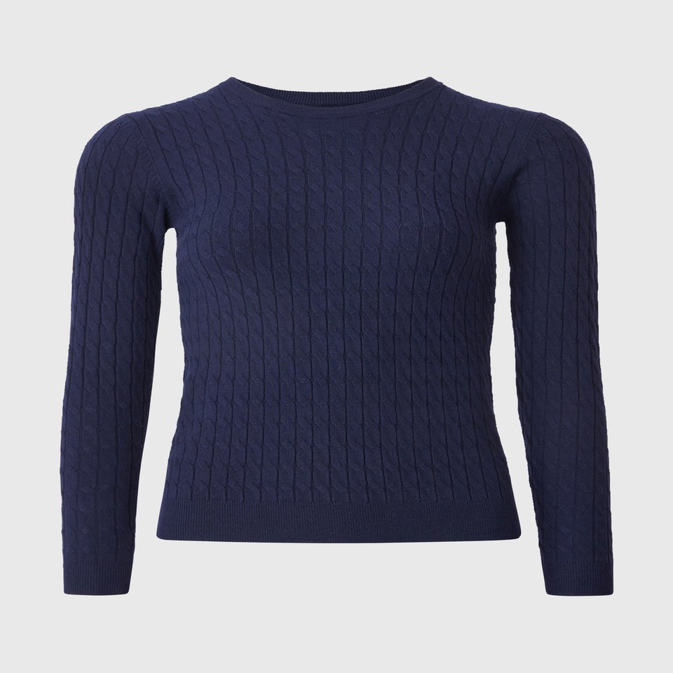 Navy Baby Cable Jumper