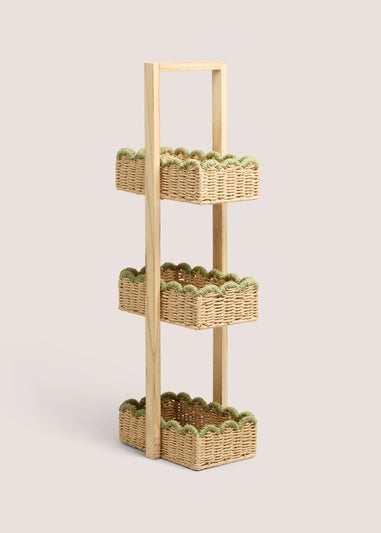 3 Tier Neutral Scallop Edge Caddy