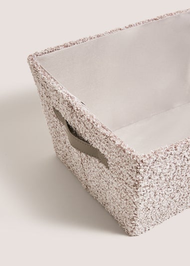 Grey Boucle Taper Basket