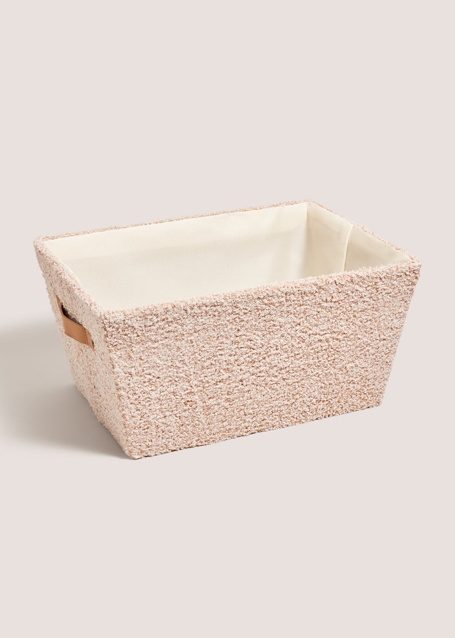 Cream Boucle Taper Basket