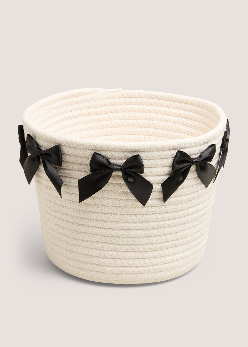 Cream & Black Bow Basket