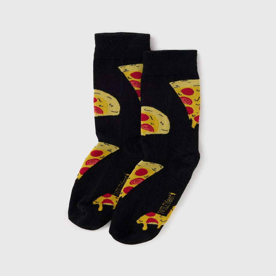 Black Pizza Socks