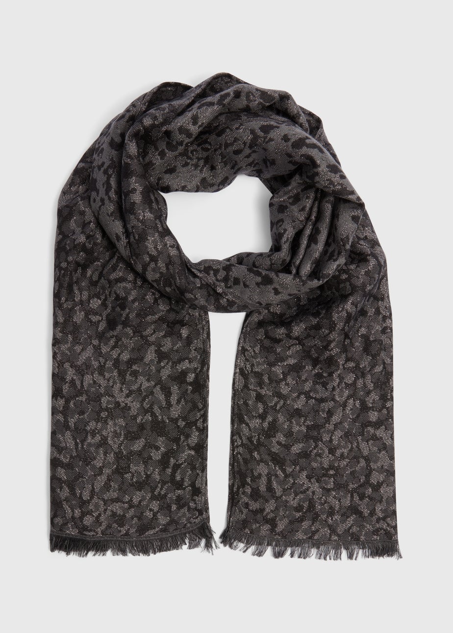 Grey Woven Jaquard Scarf