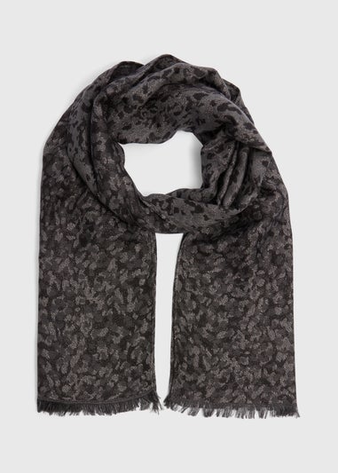 Grey Woven Jaquard Scarf