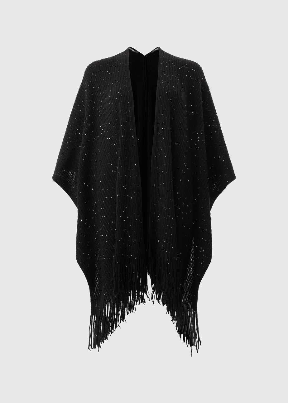 Black Sequin Shawl