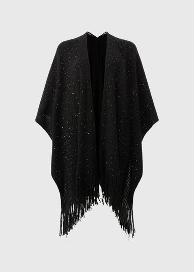 Black Sequin Shawl