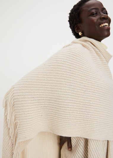 Oatmeal Sequin Shawl
