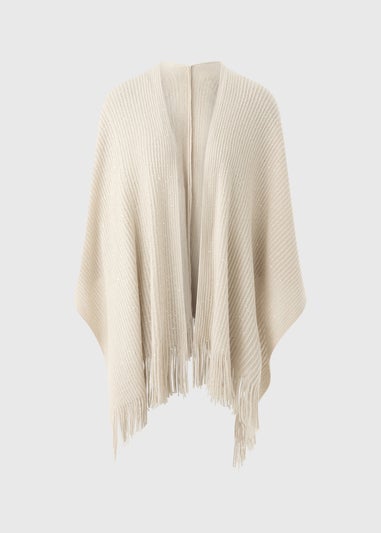 Oatmeal Sequin Shawl