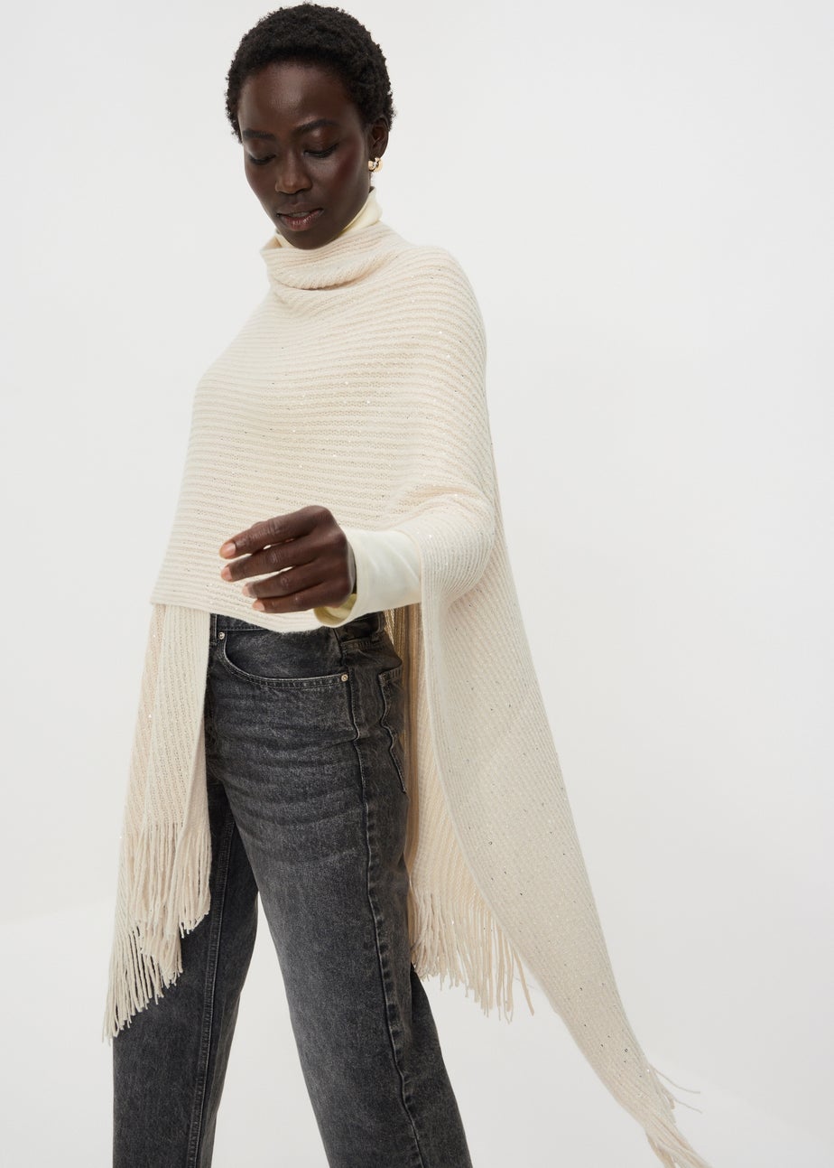 Oatmeal Sequin Shawl