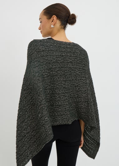 Black Metallic Poncho