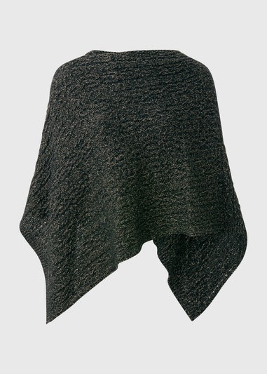 Black Metallic Poncho