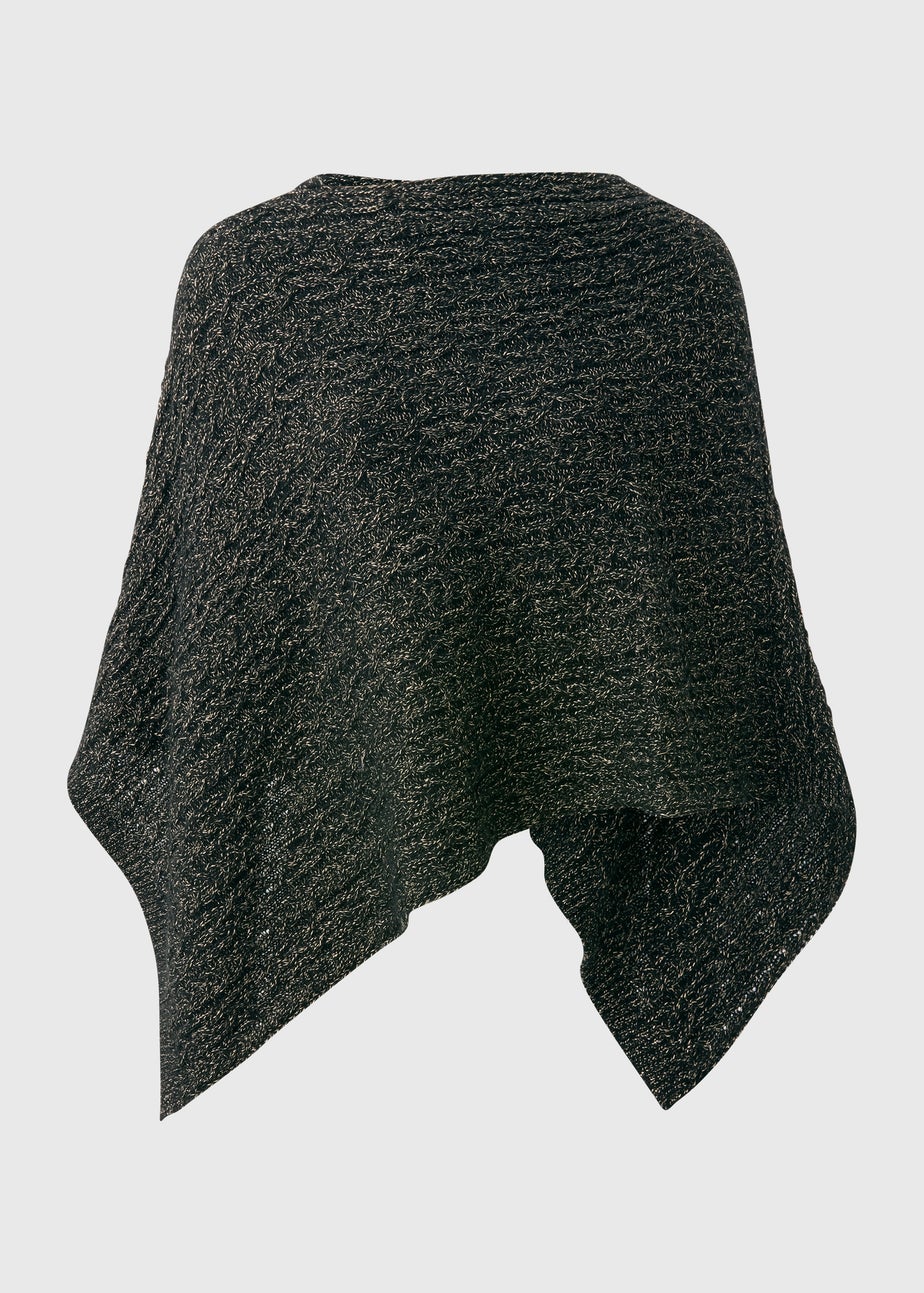 Black Metallic Poncho