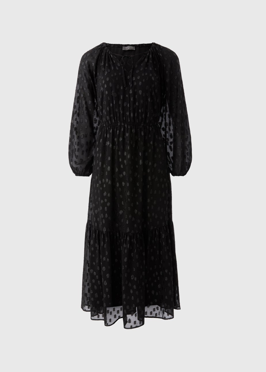 Black Chiffon Midaxi Dress