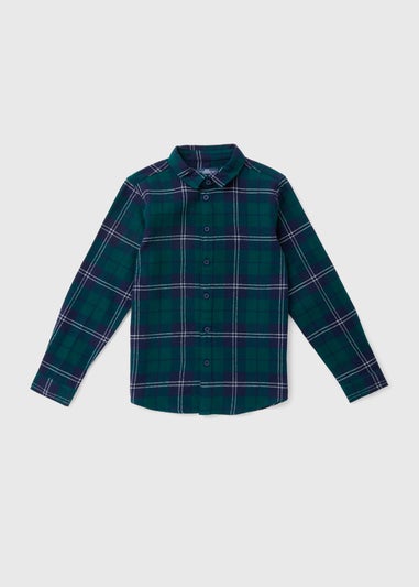 Boys Green Check Shirt (7-15yrs)