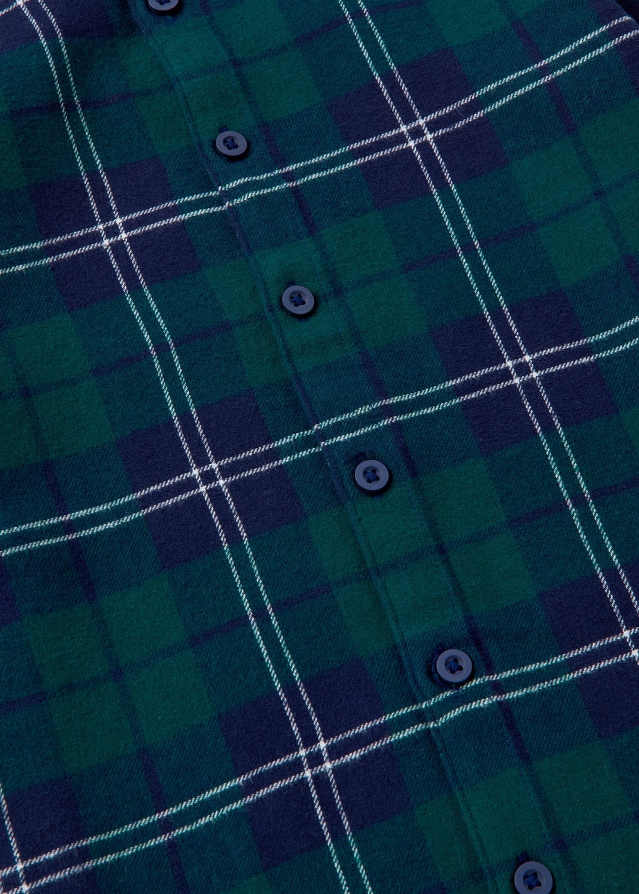 Boys Green Check Shirt (7-15yrs)