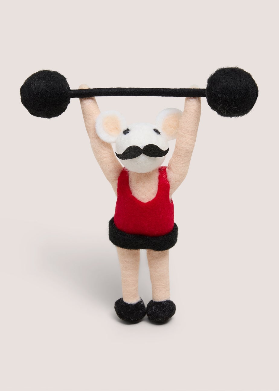 Body Building Mouse Tree Decoration