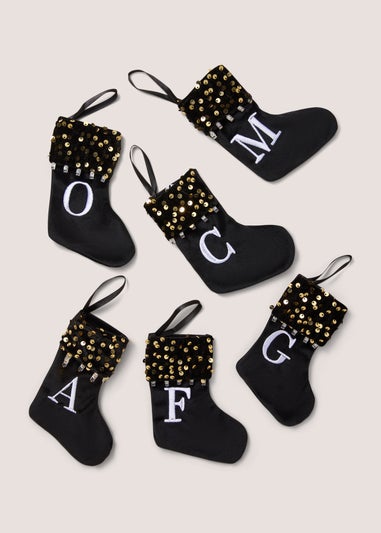 Light Up Alphabet Stocking Tree Decoration