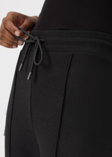 Black Waffle Trousers