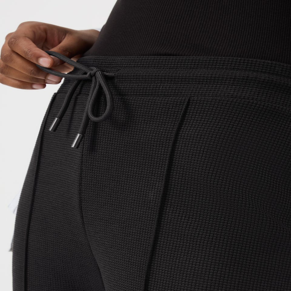 Black Waffle Trousers