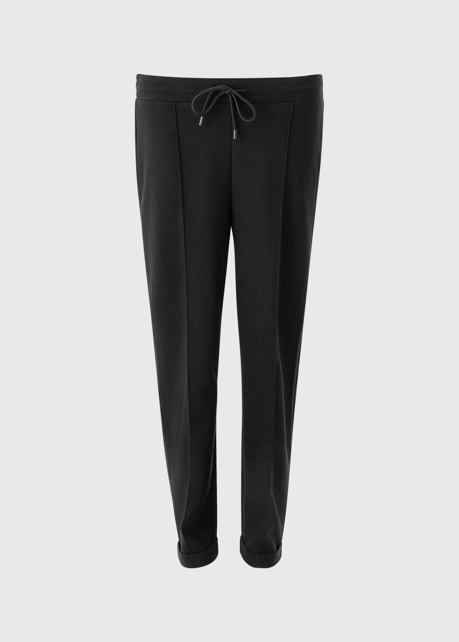 Black Waffle Trousers