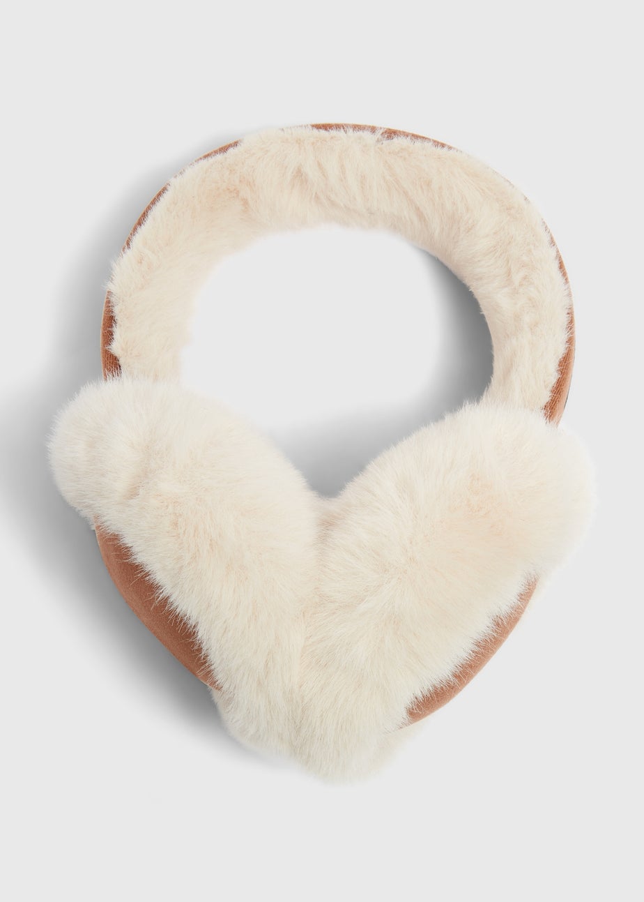 Tan Shearling Ear Muffs