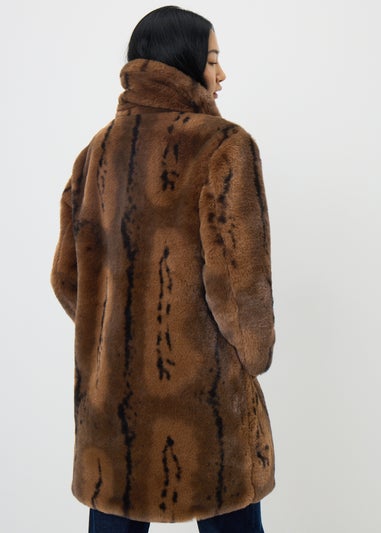 Brown Faux Fur Coat