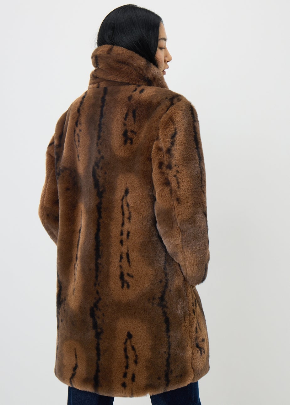 Brown Faux Fur Coat