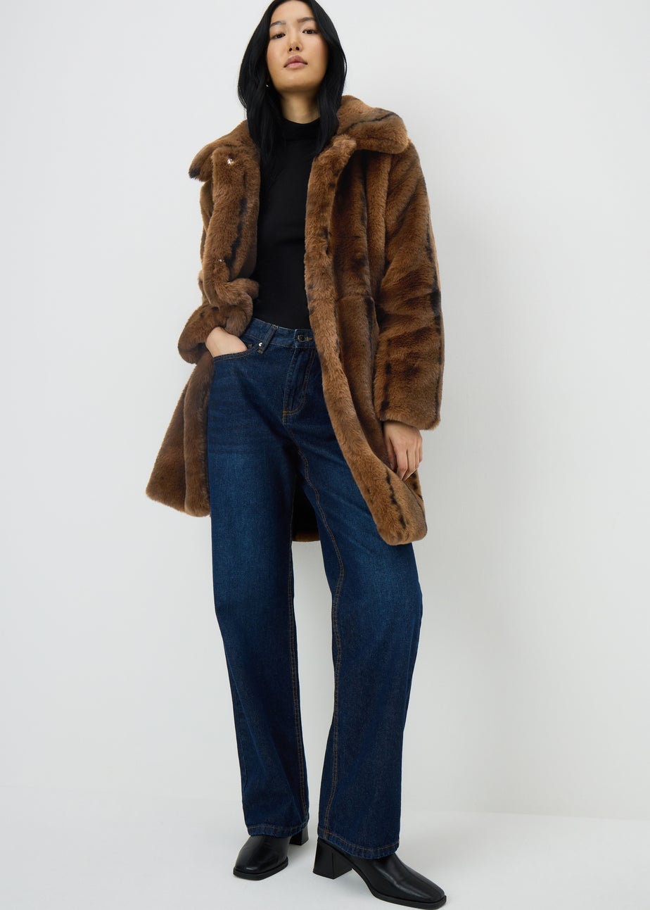 Brown Faux Fur Coat