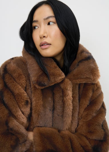 Brown Faux Fur Coat