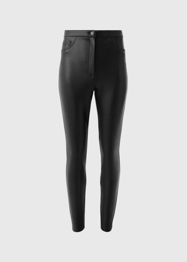 Black Faux Leather Skinny Trousers