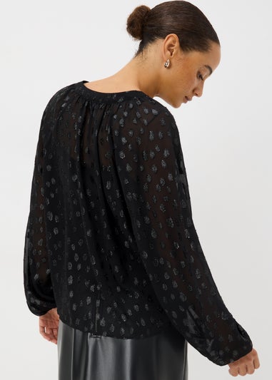 Black Chiffon Blouse