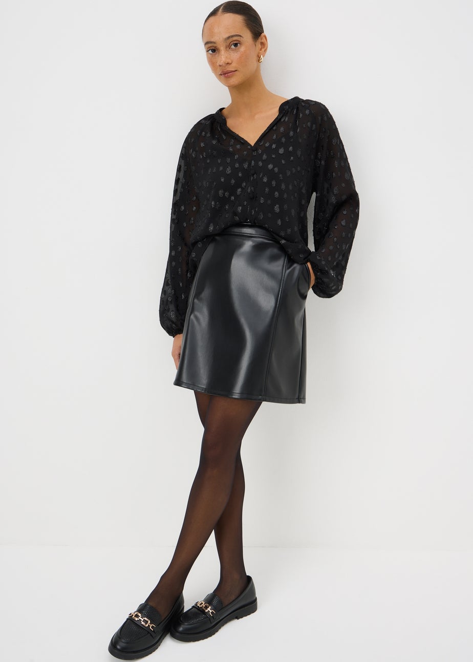 Black Chiffon Blouse