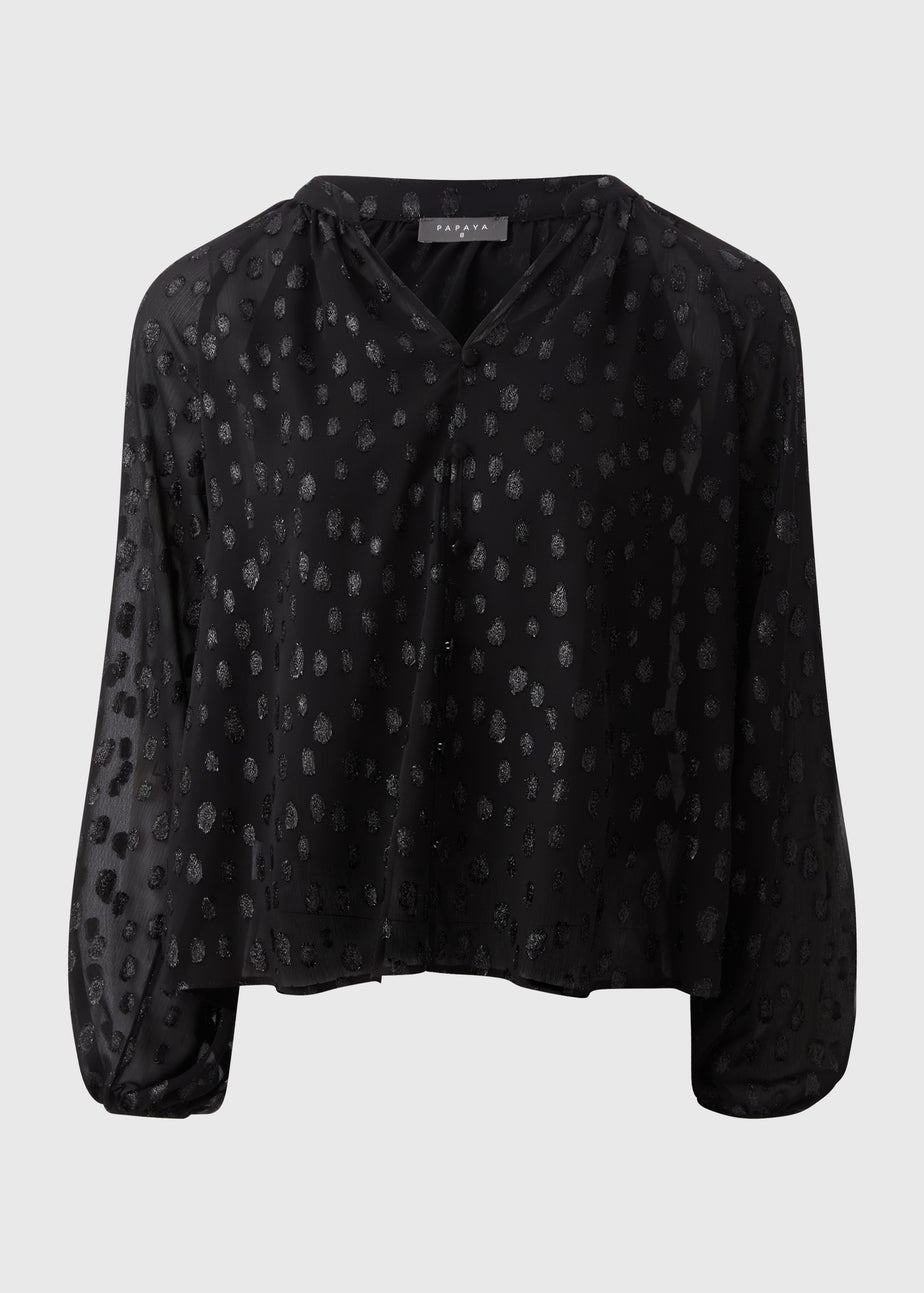 Black Chiffon Blouse