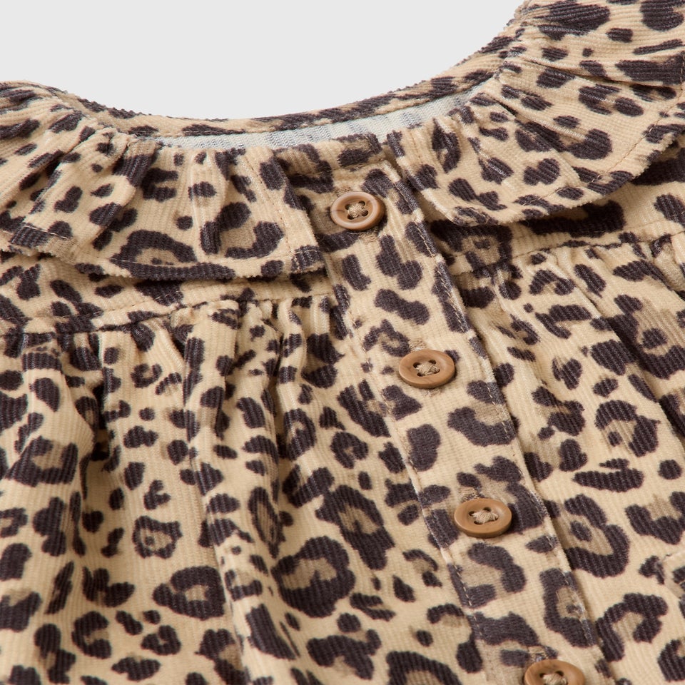 Baby Brown Cord Leopard Top & Trouser Set (Newborn-23mths)