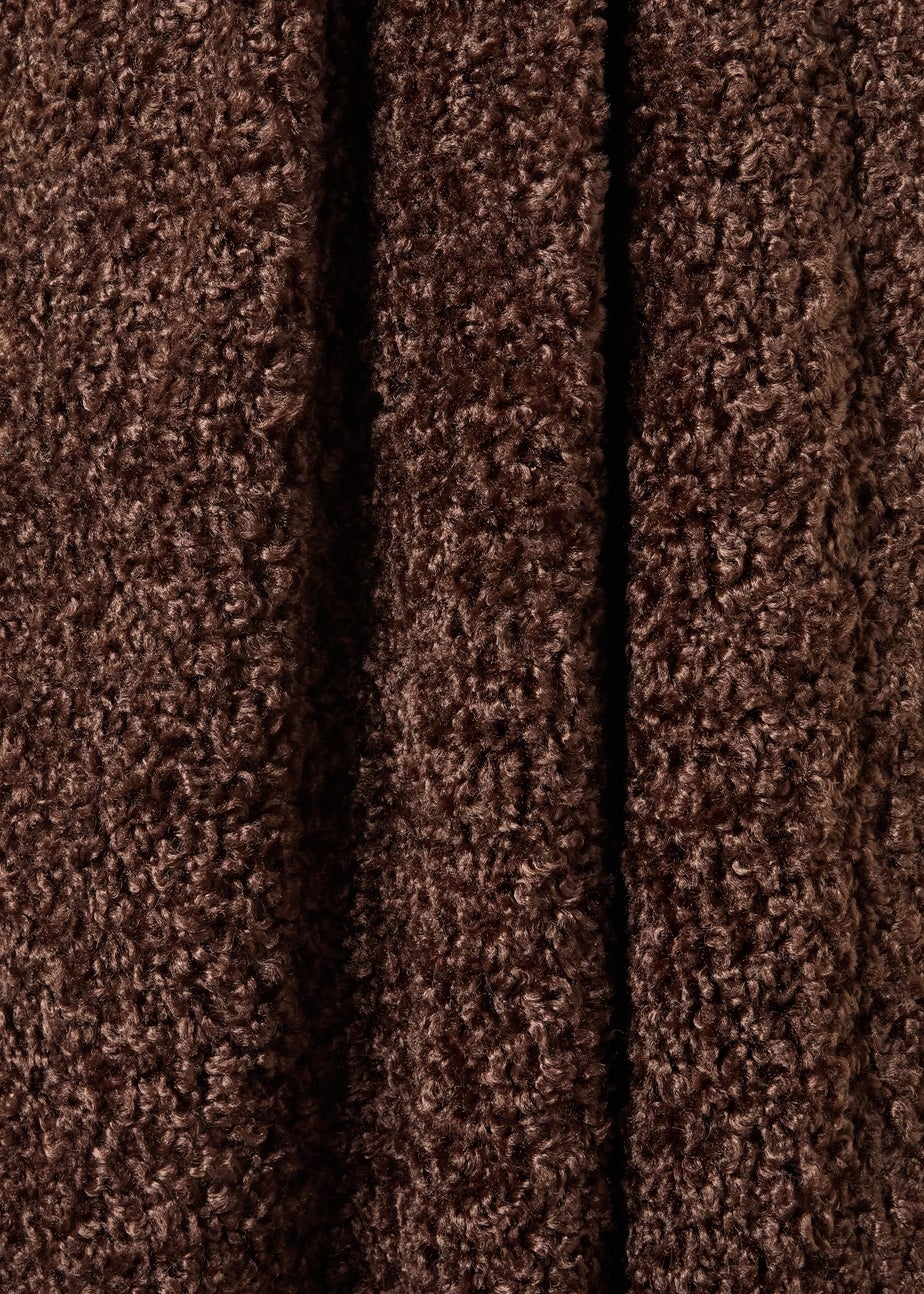 Brown Boucle Throw