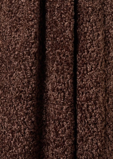 Brown Boucle Throw