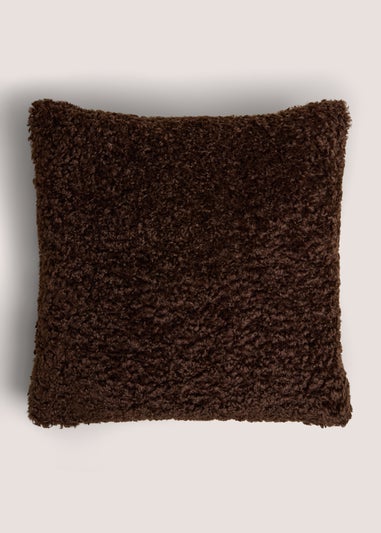 Chocolate Brown Boucle Cushion