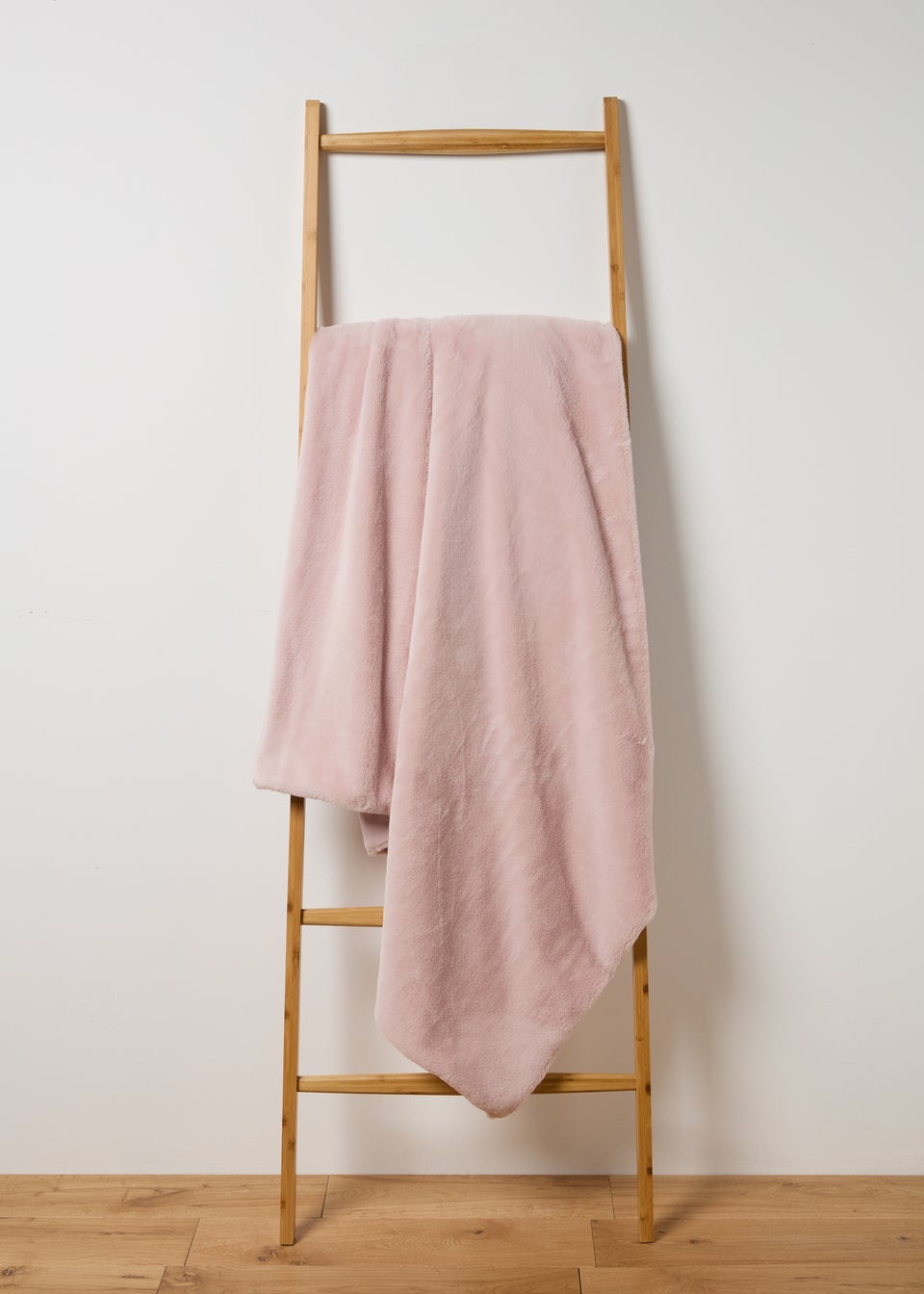 Pink Faux Fur Throw