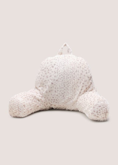 Cream Snow Leopard Cuddle Cushion