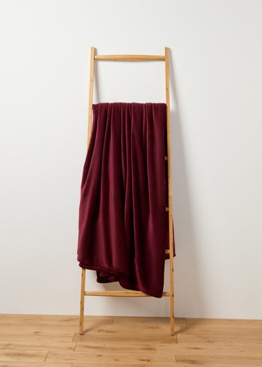 Burgundy Plain Large Throw