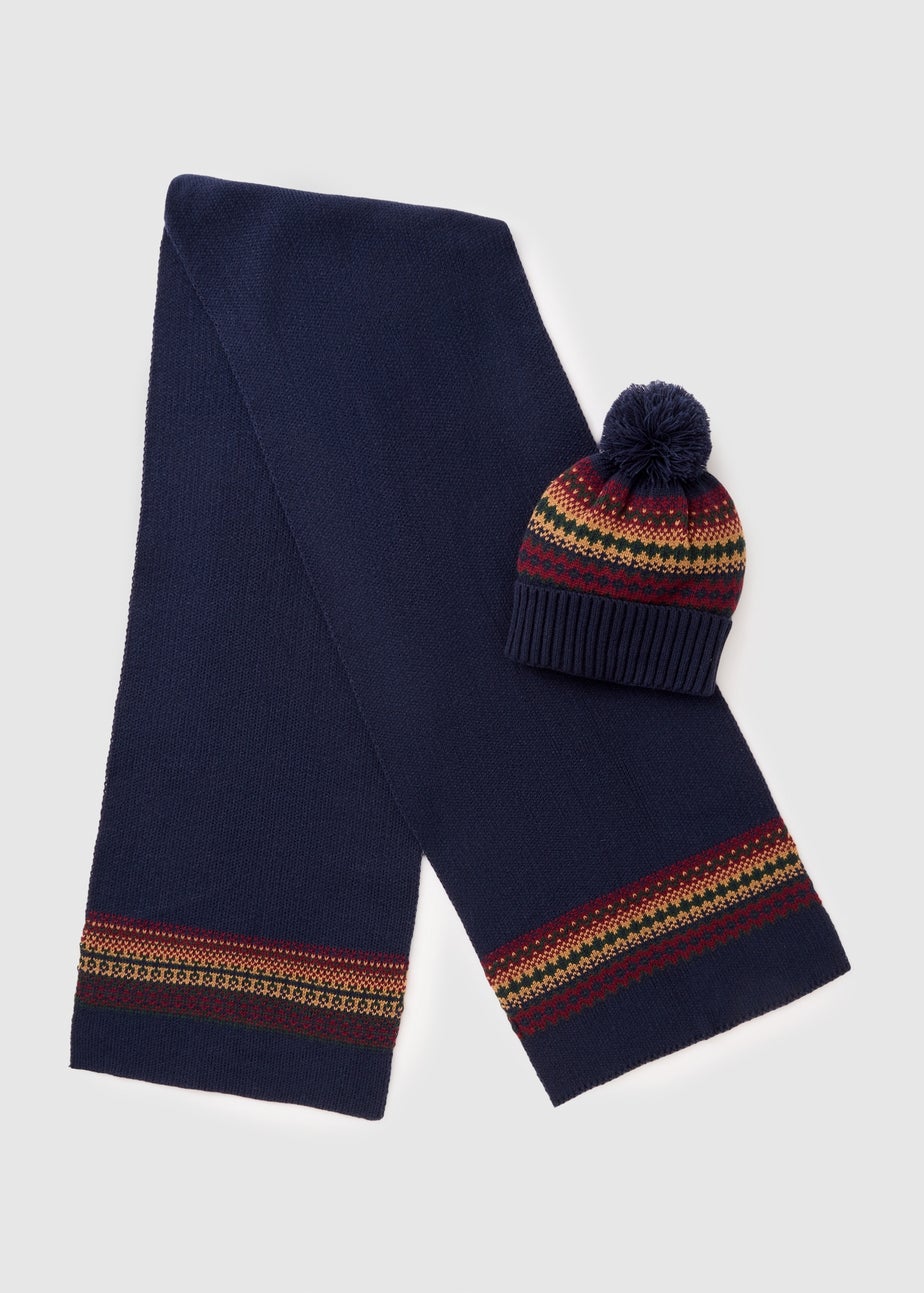 Multicolour Fairise Hat & Scarf Set