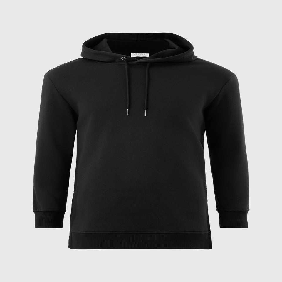 Black Longline Hoodie