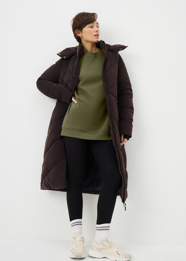 Khaki Longline Sweatshirt