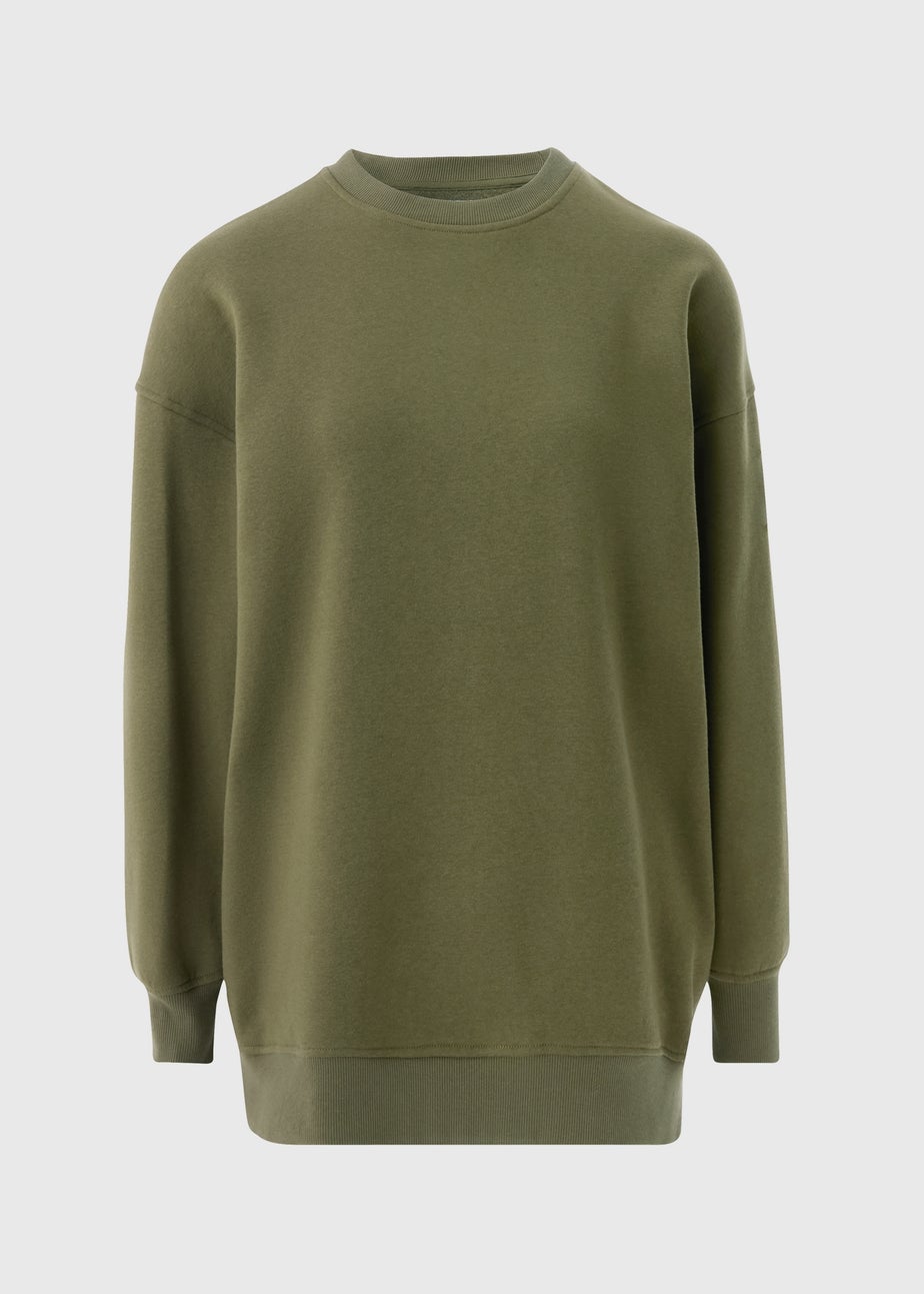 Khaki Longline Sweatshirt