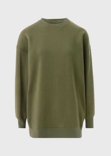 Khaki Longline Sweatshirt