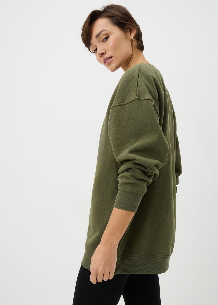 Khaki Longline Sweatshirt